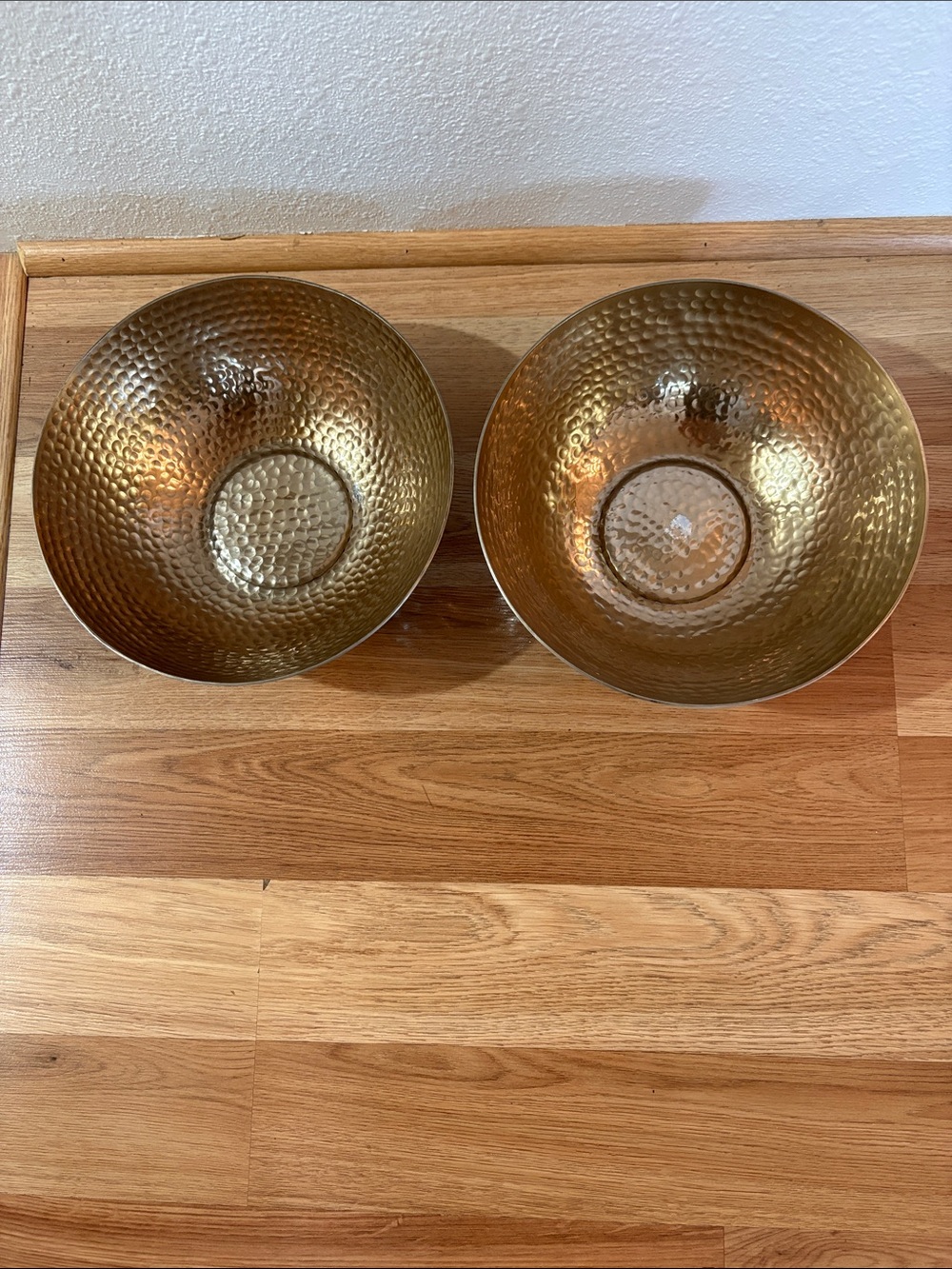 Threshold Hammered Metal Decorative Bowls - metal-10 inch